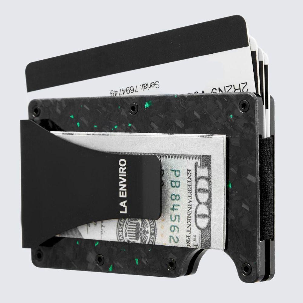 LORNE Forged Carbon Wallet I Gloss Green-0