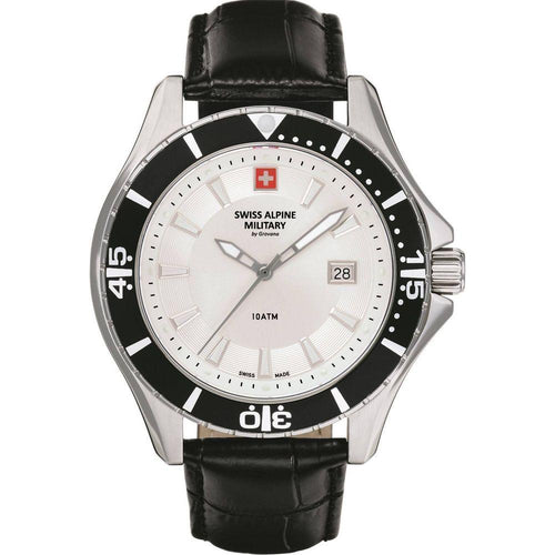 Load image into Gallery viewer, Swiss Alpine Military By Grovana Nautilus White Dial Quartz 7040.1532 100M Men&#39;s Watch
