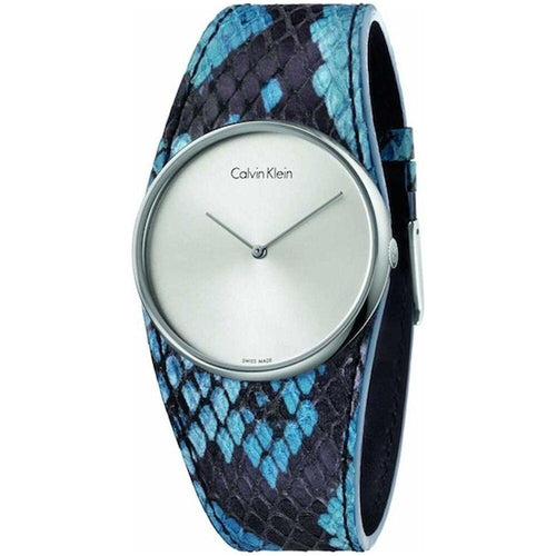 Load image into Gallery viewer, Calvin Klein Women&#39;s Blue Leather Strap Replacement - Elegant and Versatile Watch Band for Women
