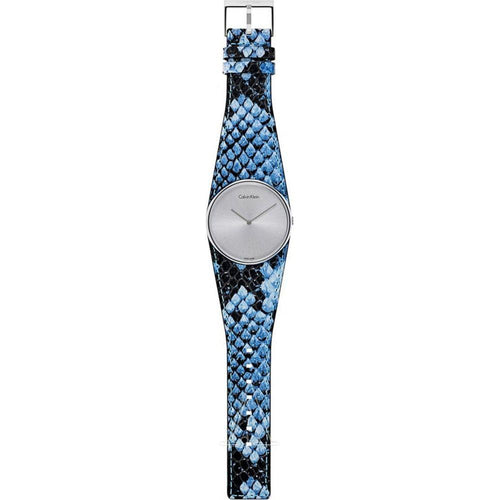 Load image into Gallery viewer, Calvin Klein Women&#39;s Blue Leather Strap Replacement - Elegant and Versatile Watch Band for Women
