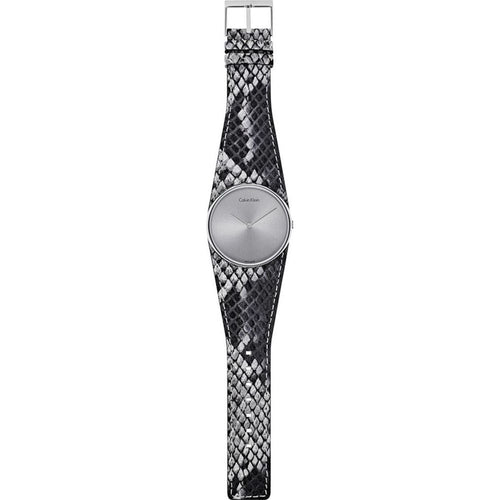 Load image into Gallery viewer, Calvin Klein Women&#39;s Grey Leather Watch Strap Replacement - Timeless Elegance Collection
