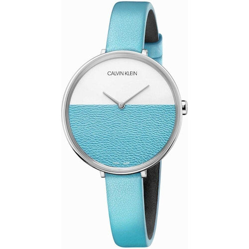 Load image into Gallery viewer, Calvin Klein Women&#39;s Blue Leather Fashion Watch K7A231VN
