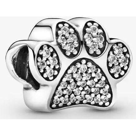 Load image into Gallery viewer, Pandora Bracelet Charm - Passions Sparkling Paw Prints Charm 791714CZ - Sterling Silver
