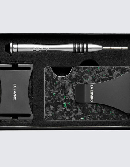 LORNE Forged Carbon Wallet I Gloss Green-1