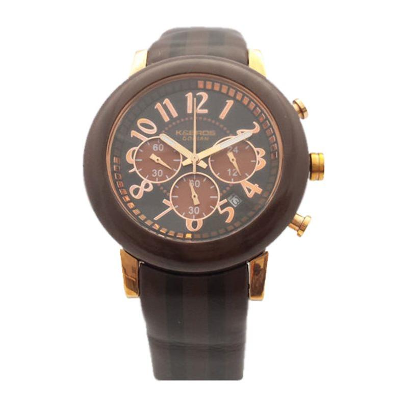 K&Bros Women's Leather Strap Replacement in Brown - Elegant and Sophisticated Watch Band for Ladies