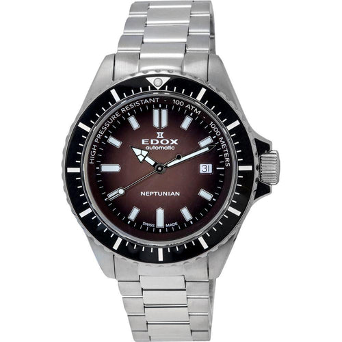 Load image into Gallery viewer, Edox Skydiver XYZ1234 Men&#39;s Stainless Steel Black Automatic Diver&#39;s Watch
