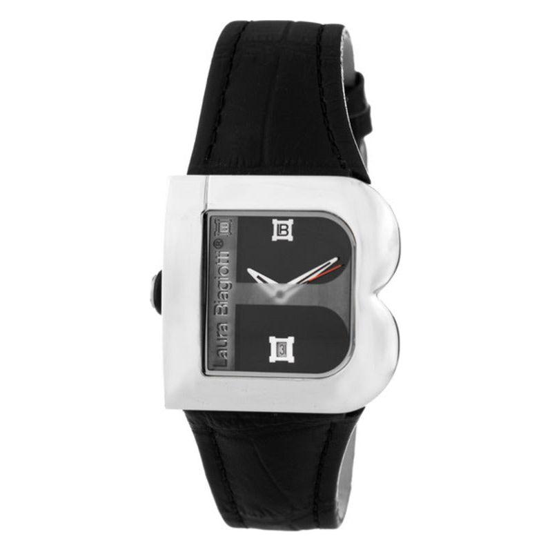 Laura Biagiotti LB0001L-01 Women's Black Leather Watch Strap Replacement