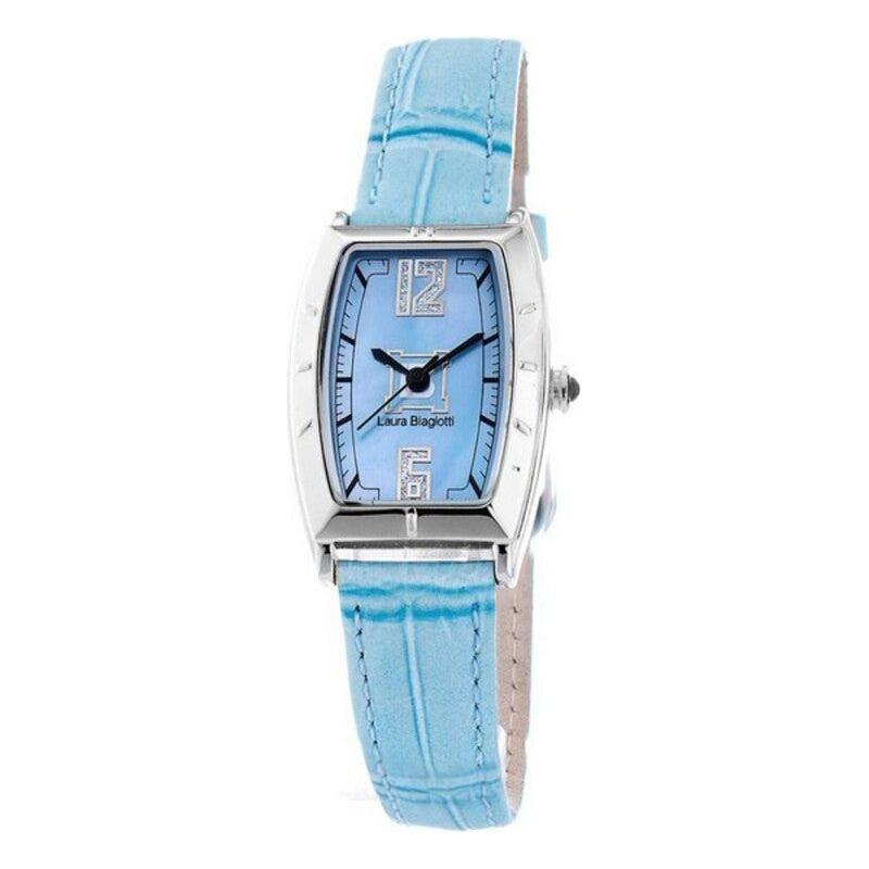 Elegant Replacement Watch Strap: Blue Leather Strap for Women's Watches (Ø 23 mm)