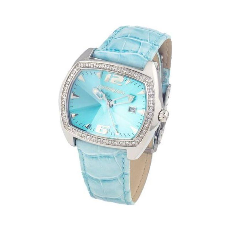 Chronotech CT2188LS-01 Women's Blue Leather Quartz Watch (40 mm)