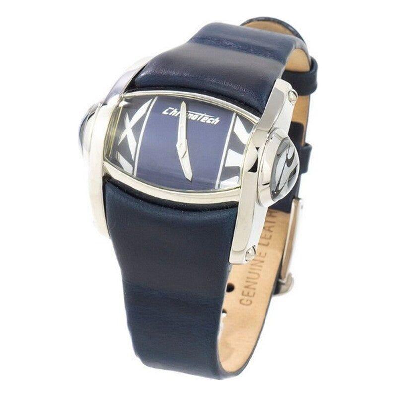 Chronotech CT7681L-03 Women's Blue Leather Watch Strap Replacement (43mm)