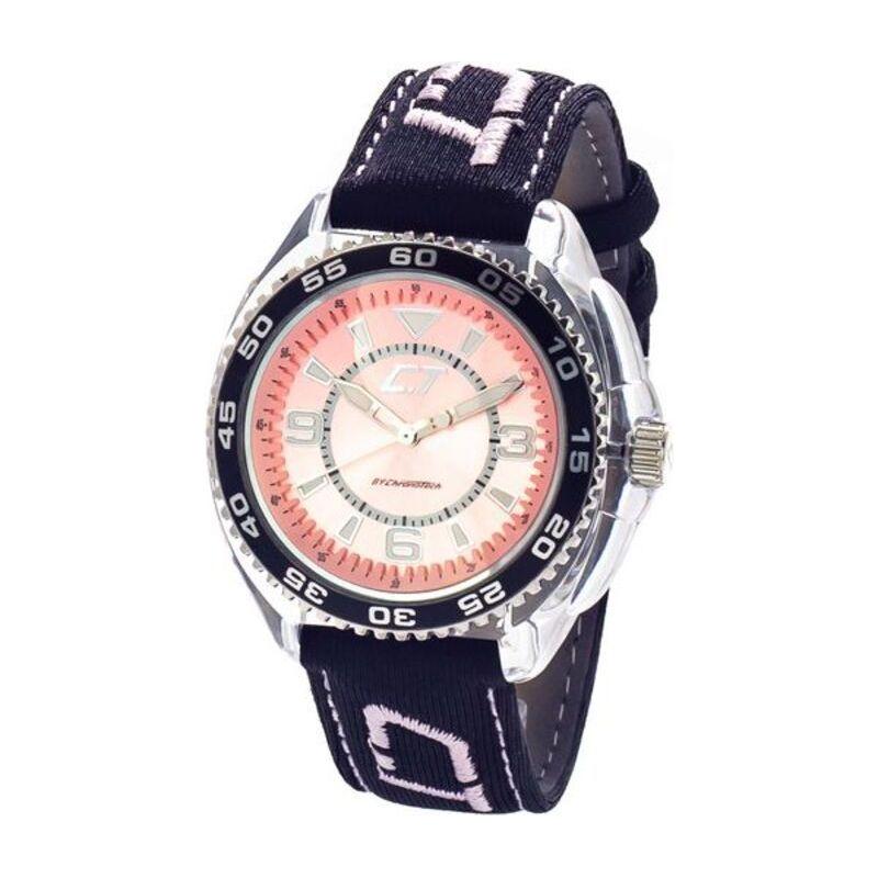 Formal Product Name: Chronotech CC6280L-07 Unisex Black and Pink Timepiece