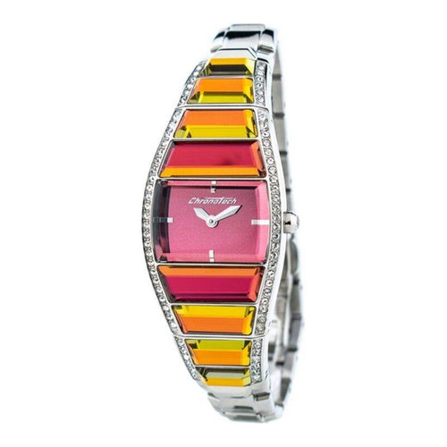 Load image into Gallery viewer, Chronotech Women&#39;s Stainless Steel Red Dial Watch - CT7099LS-04M (Ø 26 mm)
