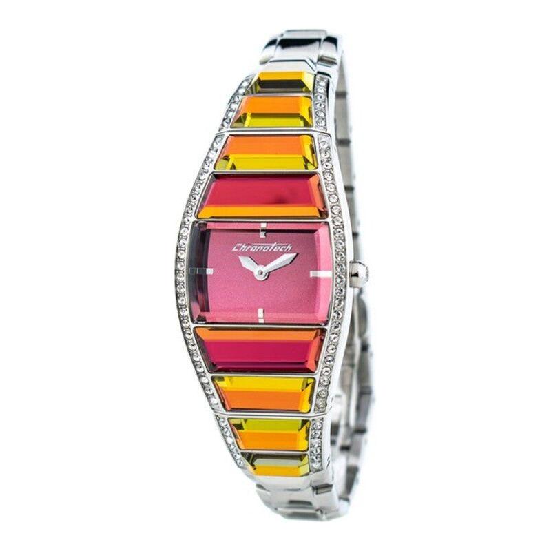 Chronotech Women's Stainless Steel Red Dial Watch - CT7099LS-04M (Ø 26 mm)