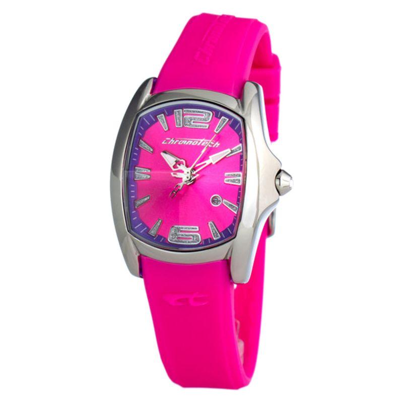Aesthetica Women's Pink Rubber Strap Chronograph Watch (Model AT-31)