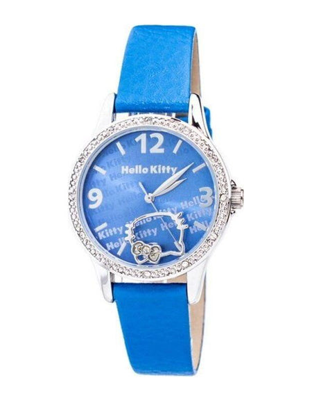 Hello Kitty Women's Blue Leather Strap Watch HK7126LS-03 - Elegant Timepiece for Fashion-forward Ladies