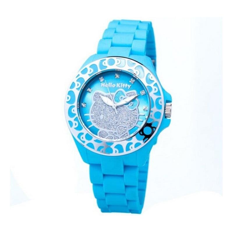 Hello Kitty Ladies' Blue Rubber Strap Quartz Watch HK7143B-01, Ø 45mm