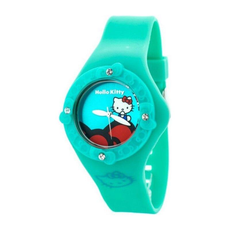Hello Kitty HK7158LS-13 Ladies' Green Rubber Strap Watch (Ø 40 mm)