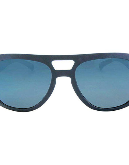Adidas Originals Men's Aviator Sunglasses AOR011-021-009 - Blue Lenses, Dark Blue Frames