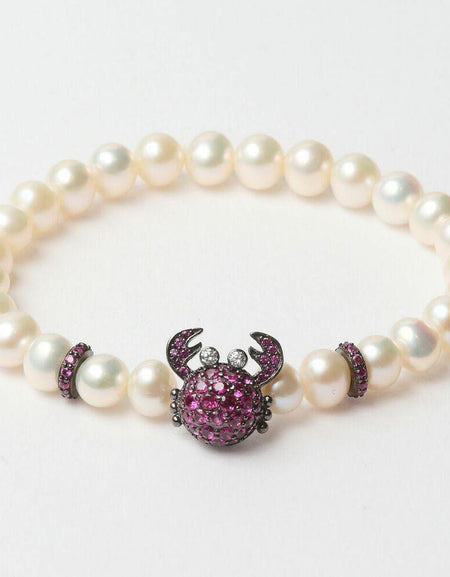 Ladies'Bracelet Lancaster JLA-BR-CRAB-5-WH Purple White Sterling silver 16 mm-0