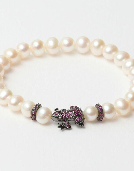 Ladies'Bracelet Lancaster JLA-BR-FROG-5-WH Purple White Sterling silver 16 mm-0