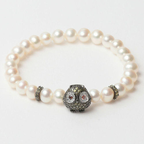 Load image into Gallery viewer, Ladies&#39;Bracelet Lancaster JLA-BR-OWL-3-WH White Green Sterling silver 16 mm-0
