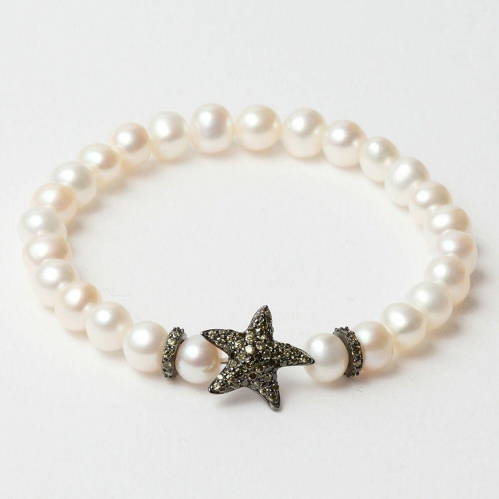 Ladies'Bracelet Lancaster JLA-BR-STAR-3-WH White Green Sterling silver 16 mm-0