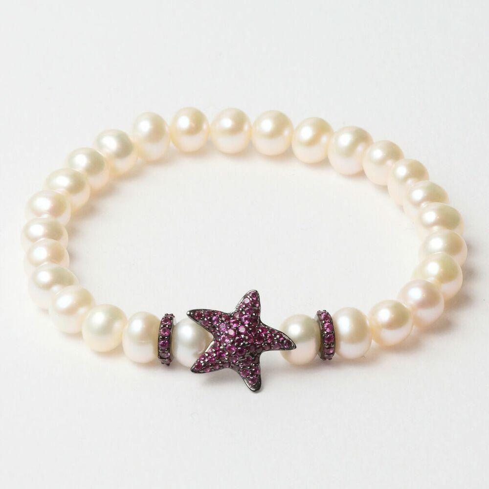Ladies'Bracelet Lancaster JLA-BR-STAR-5-WH Purple White Sterling silver 16 mm-0