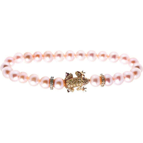 Load image into Gallery viewer, Ladies'Bracelet Lancaster JLA-BR-FROG-6-PU Pink Golden Zircons Sterling silver 16 mm-0
