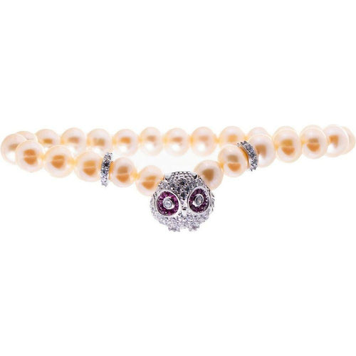 Load image into Gallery viewer, Ladies'Bracelet Lancaster JLA-BR-OWL-1-PE Silver Orange Zircons Sterling silver 16 mm-0

