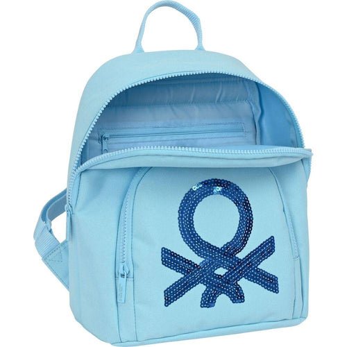 Load image into Gallery viewer, Casual Backpack Benetton Sequins Light Blue 13 L-2

