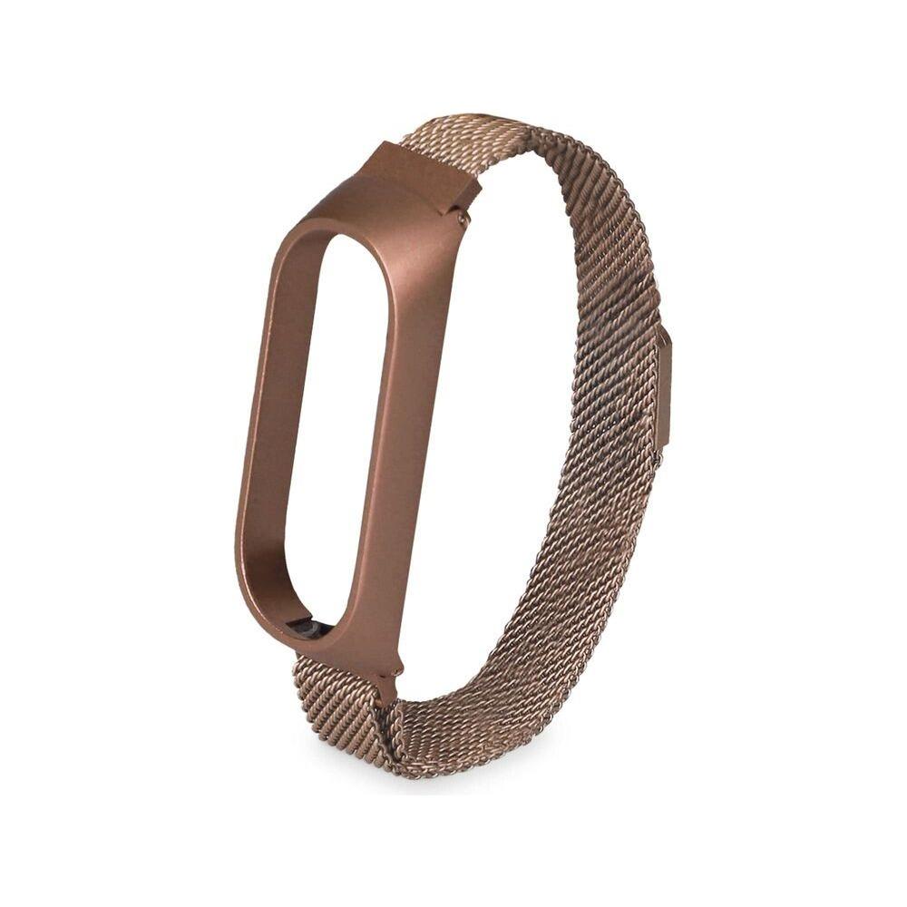 Golden Stainless Steel Watch Strap Replacement for Xiaomi Mi Band 5/6 - Unisex