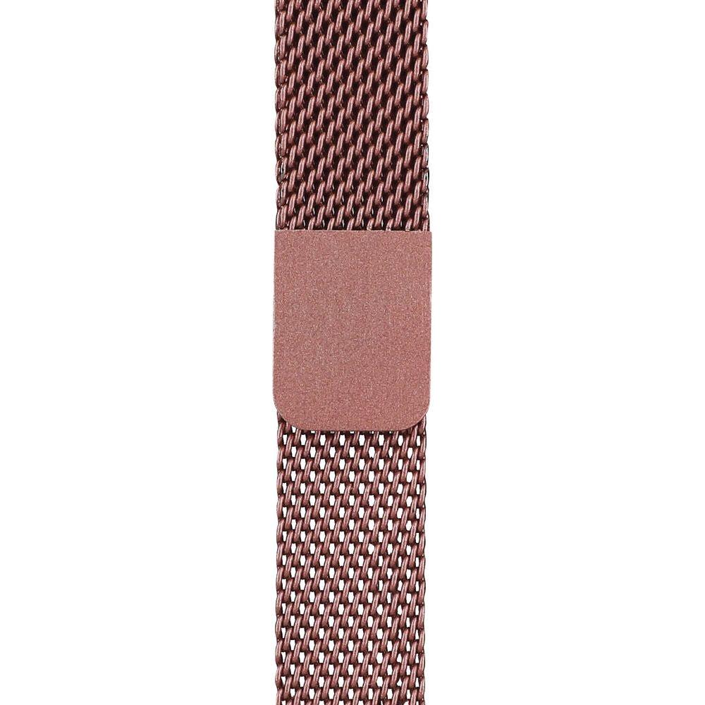 Elegant Pink Rose Gold Stainless Steel Watch Strap Replacement for Xiaomi Mi Band 5/6 - Women's