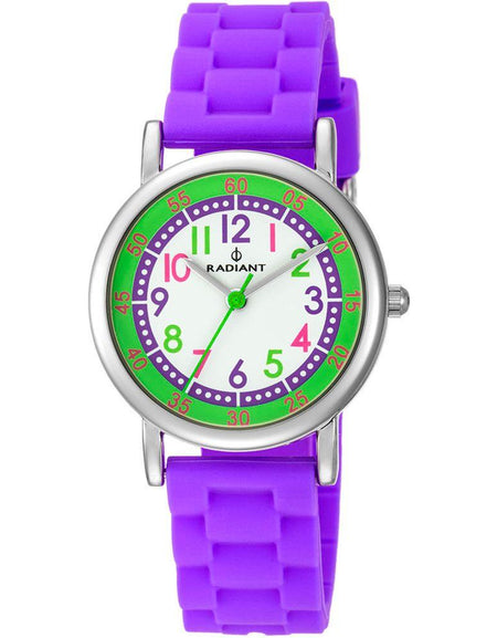 Radiant RA466607 Unisex Violet Silicone Strap Quartz Watch in Elegant White - Alluring Timepiece for Fashion-Forward Individuals