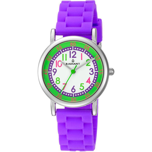 Load image into Gallery viewer, Radiant RA466607 Unisex Violet Silicone Strap Quartz Watch in Elegant White - Alluring Timepiece for Fashion-Forward Individuals
