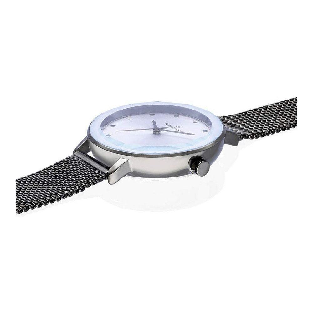 Radiant Women's Stainless Steel Quartz Watch Strap Replacement - Grey, Pink Dial, Ø 34mm