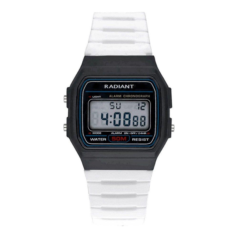 Radiant Women's RA561605 Quartz Watch, 35mm, White Silicone Strap, Black Box and Face