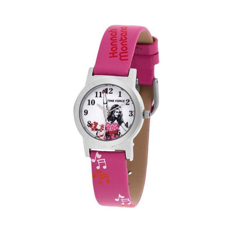 Introducing Time Force HM1000 Infant's Pink Leather Strap Watch (27mm) for Girls - Exquisite Quartz Timepiece with Stainless Steel Case & Modern Grey Box