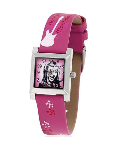 Time Force Infant's HM1004 Quartz Watch - Pink Leather Strap | Elegant Feminine Design in Grey Stainless Steel (Women's)