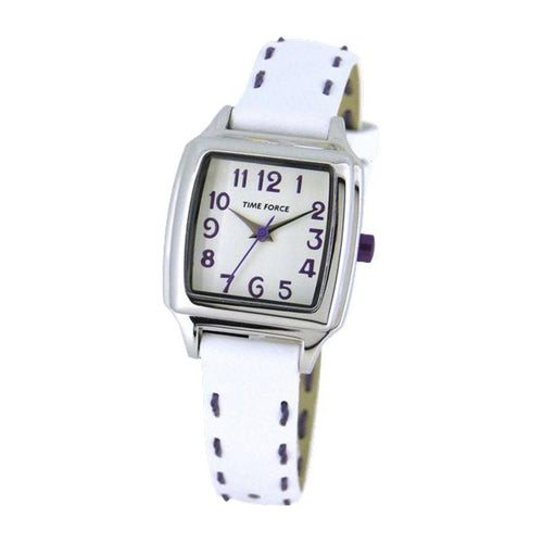 Load image into Gallery viewer, Time Force Infant&#39;s White Leather TF4114B06 Unisex Quartz Watch - Stainless Steel Case, Elegant White
