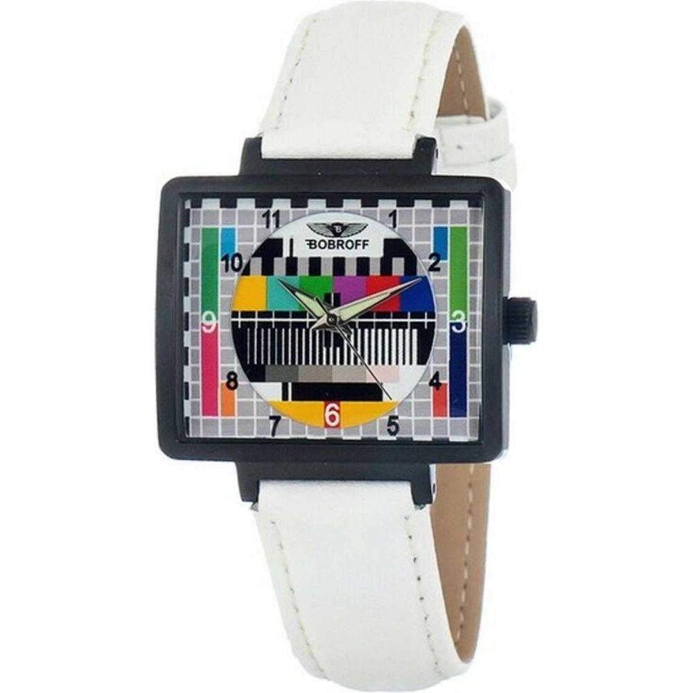 Bobroff BF0032 Women's Leather Strap Watch - Multicolored Elegance for Timeless Style
