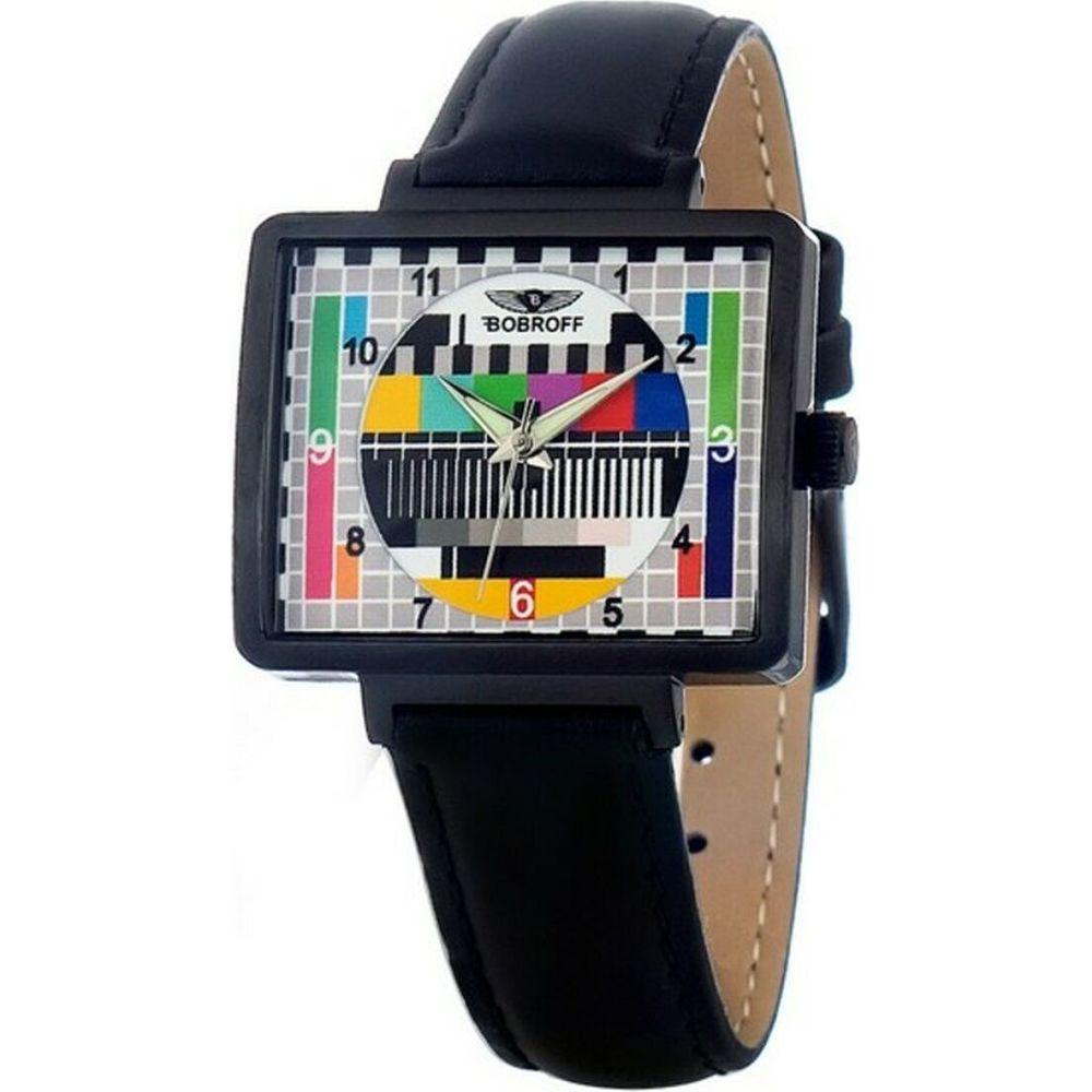 Bobroff BF0032 Women's Leather Strap Watch - Multicolored Elegance for Timeless Style
