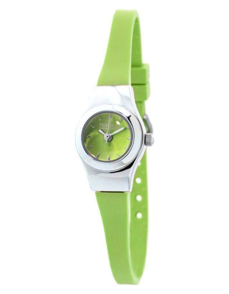 Pertegaz PDS-013-V Infant's Green Rubber Strap Watch: Precision Quartz Movement, Stainless Steel Case, 19mm Diameter, Unisex Timepiece