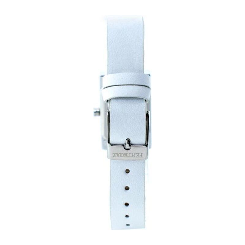 Pertegaz PDS-014-W Women's White Leather Watch Strap - Elegant Replacement Band for 19mm Quartz Watches