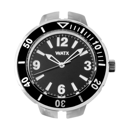 Load image into Gallery viewer, Watx RWA1300 Unisex Black Plastic Quartz Wristwatch
