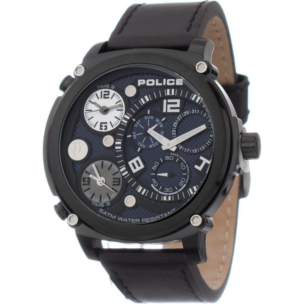 Police PL-15659JSB-03N Unisex Blue Dial Leather Strap Wristwatch