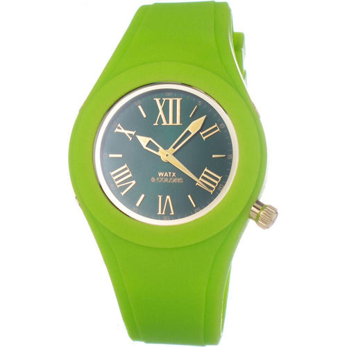 Load image into Gallery viewer, Watx COWA1906-RWA4047 Ladies&#39; Green Silicone Strap Quartz Wristwatch (Ø 43 mm)
