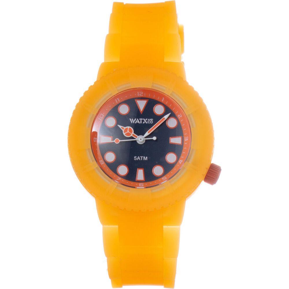 Watx Ladies' Quartz Wristwatch - COWA1444-RWA5544, Blue Dial, Orange Silicone Strap