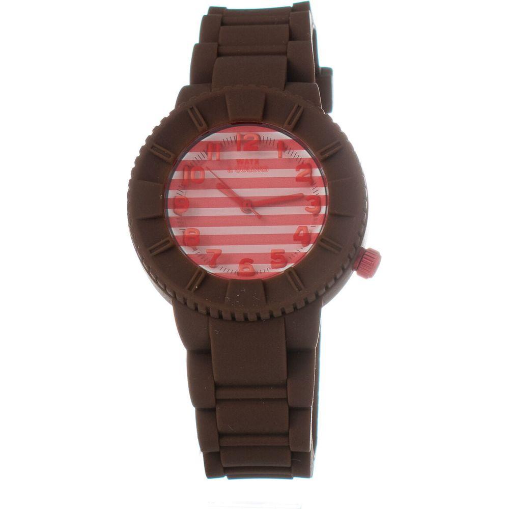 COWA1466-RWA1559 Ladies' Quartz Wristwatch, Brown Silicone Strap (Band Only), Ø 38mm Orange Dial