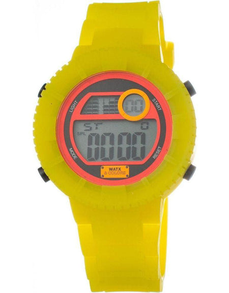 Watx Ladies' Quartz Watch COWA1043-RWA2010 - Red Silicone Yellow Band - Elegant Timepiece for Women