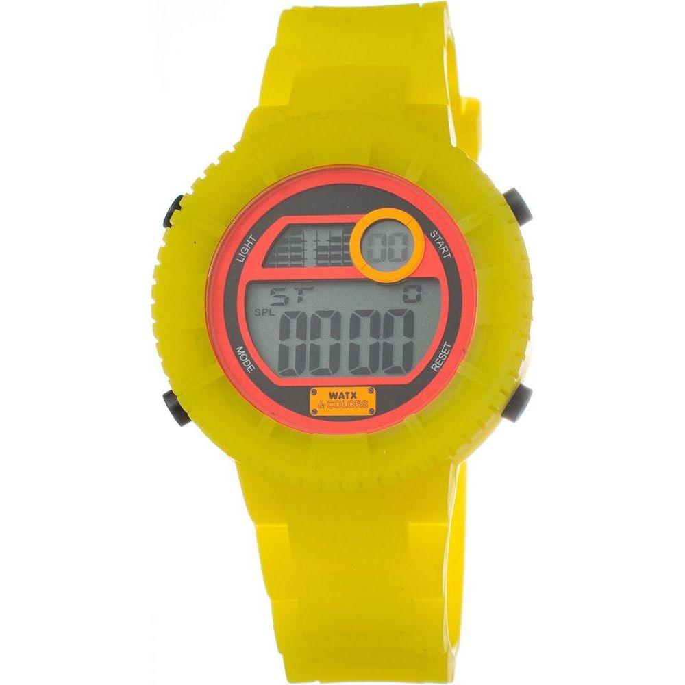 Watx Ladies' Quartz Watch COWA1043-RWA2010 - Red Silicone Yellow Band - Elegant Timepiece for Women